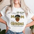 Goded Me Two Titles Mom Grandma Melanin Leopard Women T-shirt Gifts for Her