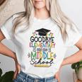 Goodbye Elementary Next Stop Middle School Groovy Graduation Women T-shirt Gifts for Her