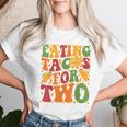 Groovy Pregnant Mom Pregnancy Eating Tacos For Two Women T-shirt Gifts for Her