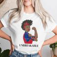 Haiti Haitian Flag Day Proud Ayiti Woman Unbreakable Women T-shirt Gifts for Her