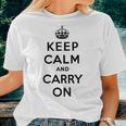 Keep Calm And Carry On Poster Vintage Women T-shirt Gifts for Her