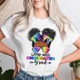 Little Miss Kindergarten Graduation Messy Bun Black Girls Women T-shirt Gifts for Her