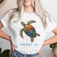 Longboat Key Fl Florida Souvenir Vintage Tribal Sea Turtle Women T-shirt Gifts for Her