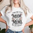 Lustige Oma Geschenke Boho Floral Zwei Titel Mama Und Mimi T-shirt Frauen Geschenke für Sie