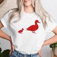 Mama Duck 1 Duckling Animal Family R Women T-shirt Gifts for Her