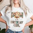 Mom And Dad Birthday Girl Cow Family Party Decorations Women T-shirt Gifts for Her