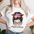 Patient Care Technician Valentines Day Cute Messy Bun Women T-shirt Gifts for Her