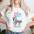 Pink Or Blue Gigi Loves You Gender Reveal Baby Announcement Women T-shirt Gifts for Her