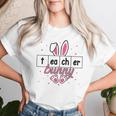 Reading Teacher Bunny Happy Easter Day Women T-shirt Gifts for Her