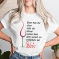 Reichet Mir Den Wein Set Wine Glasses S T-shirt Frauen Geschenke für Sie