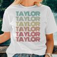 Retro First Name Taylor Girl Boy Personalized Groovy Youth Women T-shirt Gifts for Her
