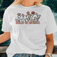 Retro Groovy Maid Of Honor Floral Bachelorette Party Bridal Women T-shirt Gifts for Her