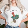 Retro Oo-De-Lally Singing Rooster Vintage Guitar Chicken Women T-shirt Gifts for Her