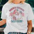 Retro Pink Christmas Santa's Favorite Labor & Delivery Nurse Women T-shirt Gifts for Her