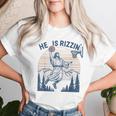 He Is Risen Rizzin' Easter Jesus Christian Faith Basketball Women T-shirt Gifts for Her