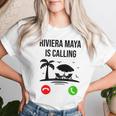 Riviera Maya Está Llamando Un Divertido Recuerdo De Vacaciones De Verano Camiseta de mujer Regalos para ella