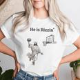 He Is Rizzen Jesus Easter Christian Basketball Women T-shirt Gifts for Her