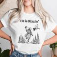 He Is Rizzin Easter Jesus Basketball Christian Religious Women T-shirt Gifts for Her