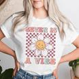 Seven Is A Vibe Cute Groovy 7Th Birthday Party Daisy Flower Women T-shirt Gifts for Her