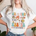 He Or She Auntie To Bee Keeper Of The Gender Reveal Groovy Women T-shirt Gifts for Her