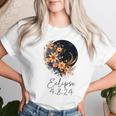 Solar Eclipse With Floral Flowers Women T-shirt Gifts for Her