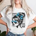 Spoiled By My Blue Collar Man Messy Bun Women T-shirt Gifts for Her