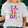 Taylor Girl First Name Personalized Groovy Women T-shirt Gifts for Her