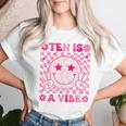 Ten Is A Vibe Birthday Groovy 10 Year Old Girl 10Th Birthday Women T-shirt Gifts for Her
