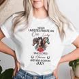 Never Underestimate An Old Lady Who Loves Horses July Women T-shirt Gifts for Her