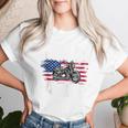 Us American Flag Biker MotorcycleFor Women Women T-shirt Gifts for Her