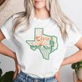 Vintage Texas Home State Map Pride Cactus Texan Retro Rodeo Women T-shirt Gifts for Her