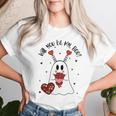 Will You Be My Boo Ghost Boujee Valentines Day Girls Women T-shirt Gifts for Her