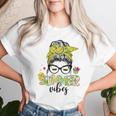 Women's Summeribes Messy Hair Bun Sunglasses Mom Life T-shirt Frauen Geschenke für Sie