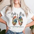 Yahweh Our Very Breath Speaks His Name Floral Lung Flowers Women T-shirt Gifts for Her