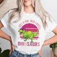 Youth Just A Girl Who Loves Dinosaurs Vintage Retro Women T-shirt Gifts for Her