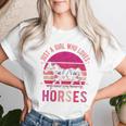Youth Just A Girl Who Loves Horses Vintage Retro Women T-shirt Gifts for Her