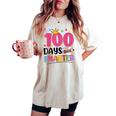 100 Days Smarter 100Th Day Of School Toddlers Girls Women's Oversized Comfort T-shirt Ivory