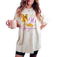 96 And Gorgeous 96Th Birthday 96 Years Old Queen Bday Party Women's Oversized Comfort T-shirt Ivory