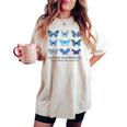 In April We Wear Blue Butterfly Autism Mental Health Women's Oversized Comfort T-shirt Ivory
