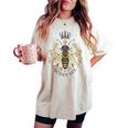 Crown Queen Bee Women's Oversized Comfort T-shirt Ivory