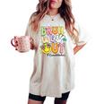 Groovy Bruh We Out Lunch Ladies Last Day Of School Women's Oversized Comfort T-shirt Ivory
