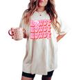 Howdy Southern Western Girl Country Rodeo Pink Disco Cowgirl Women's Oversized Comfort T-shirt Ivory