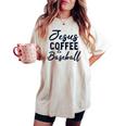 Jesus Coffee And Sport And Christian Lovers Women's Oversized Comfort T-shirt Ivory