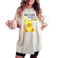 Just A Girl Who Loves Ducks Women's Oversized Comfort T-shirt Ivory