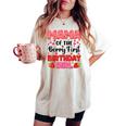 Mama Berry First Birthday Strawberry Girl Mom And Dad Family Women's Oversized Comfort T-shirt Ivory