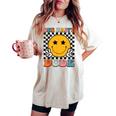 One Happy Dude Retro Groovy 1St Birthday Family Matching Women's Oversized Comfort T-shirt Ivory