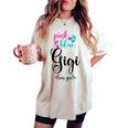 Pink Or Blue Gigi Loves You Gender Reveal Baby Announcement Women's Oversized Comfort T-shirt Ivory