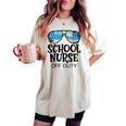 School Nurse Off Duty Sunglasses Beach Summer Women's Oversized Comfort T-shirt Ivory