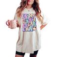 In My Summer Break Era Groovy Smile Face Summer Vacation Women's Oversized Comfort T-shirt Ivory