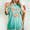 Boho Nine Is A Vibe Cute 9Th Birthday Girl Boy Women's Oversized Comfort T-shirt Chalky Mint
